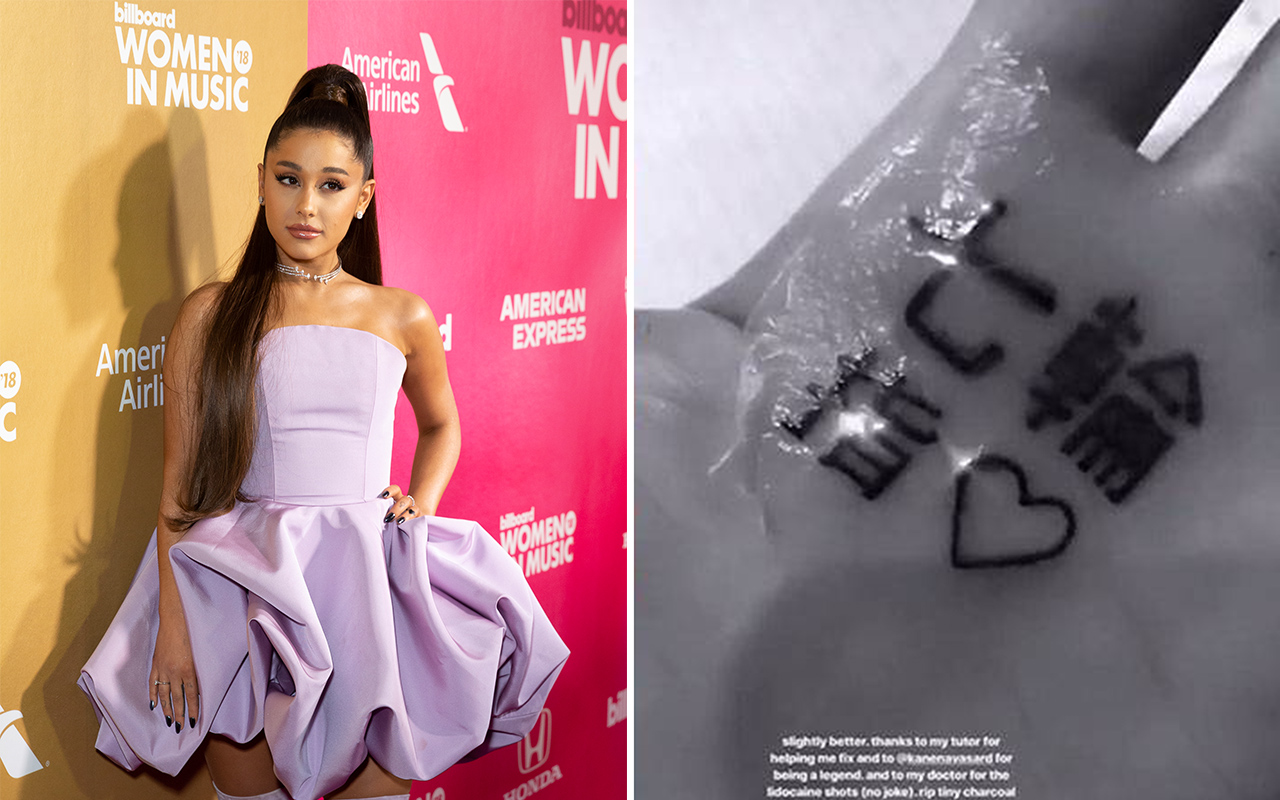 for those who are confused ariana grande got a tattoo on her hand in  japanese intended to spell out 7 rings and posted it on instagram now  deleted but japanese people in